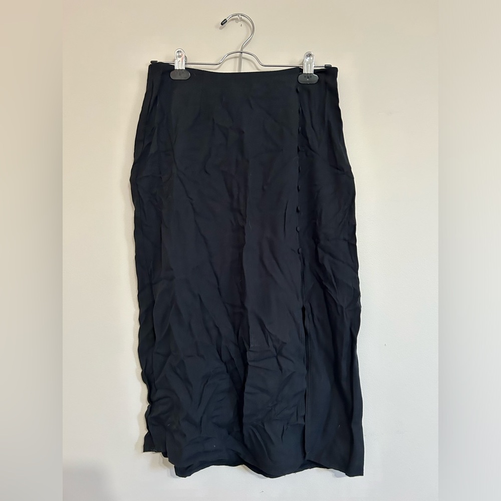 Black Slit Skirt
